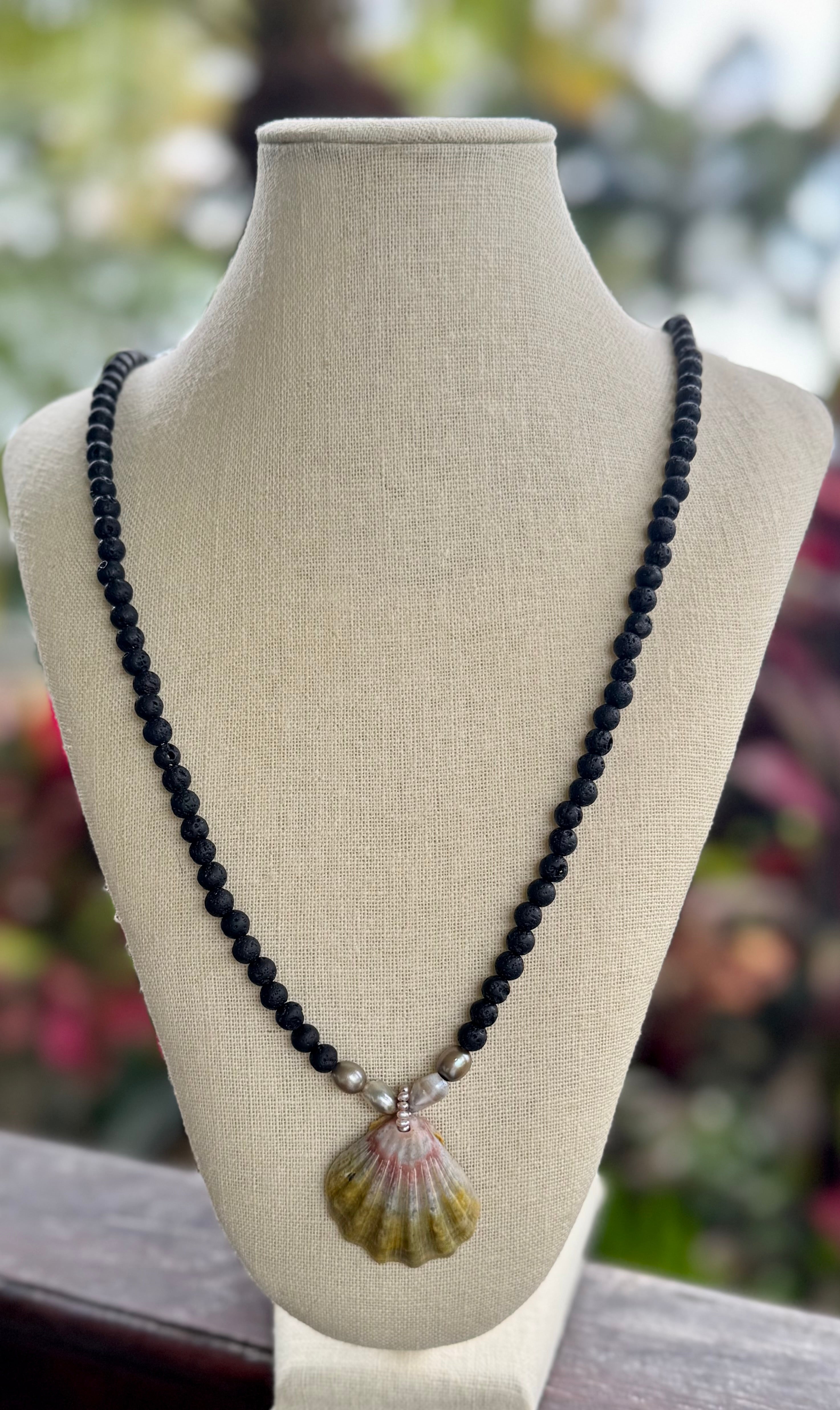 Black Lava and Moonrise Mālā