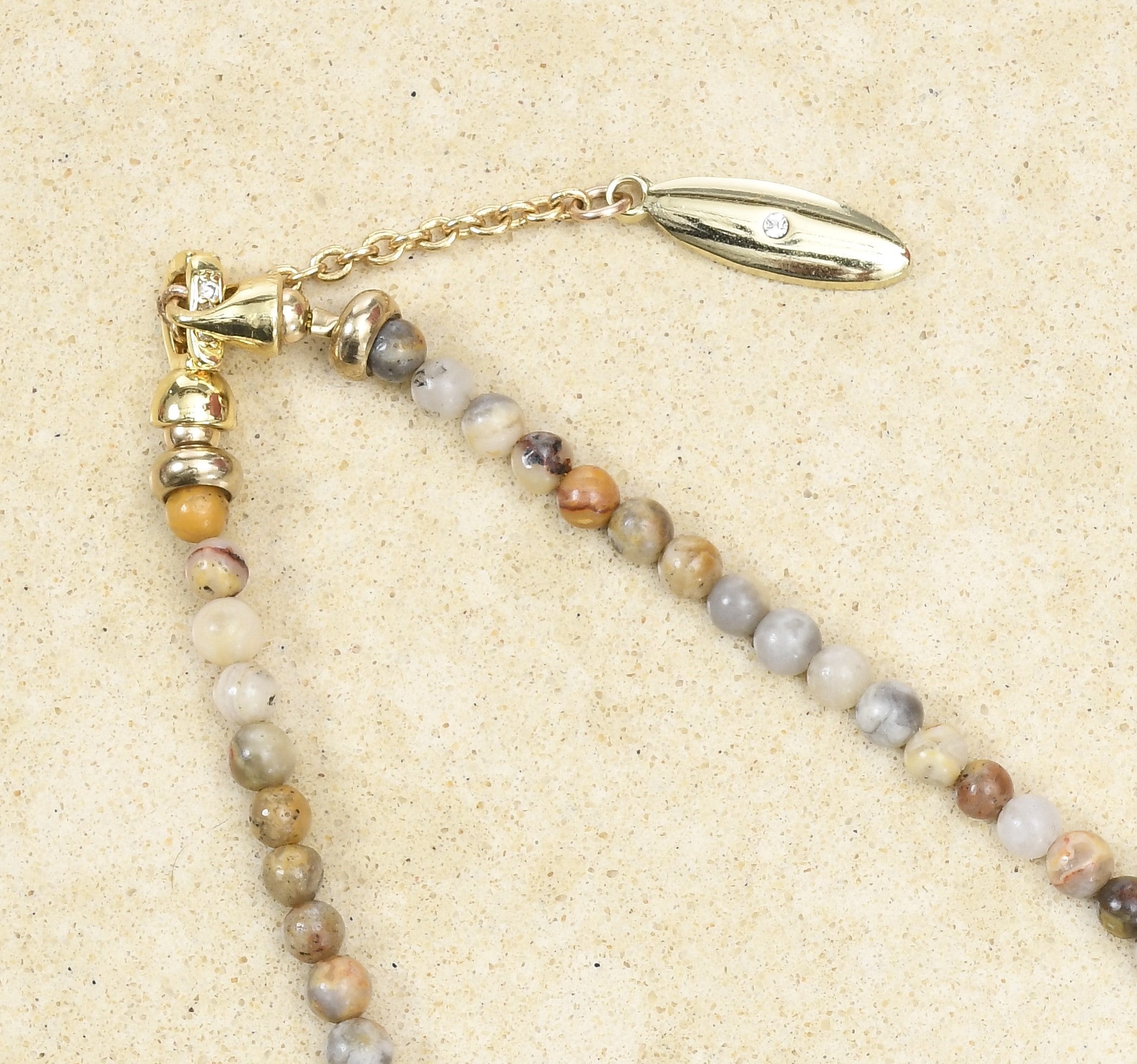 💙Original design Moonstone Pu·ka /ˈpo͞okə with Jasper stone beads and pearls