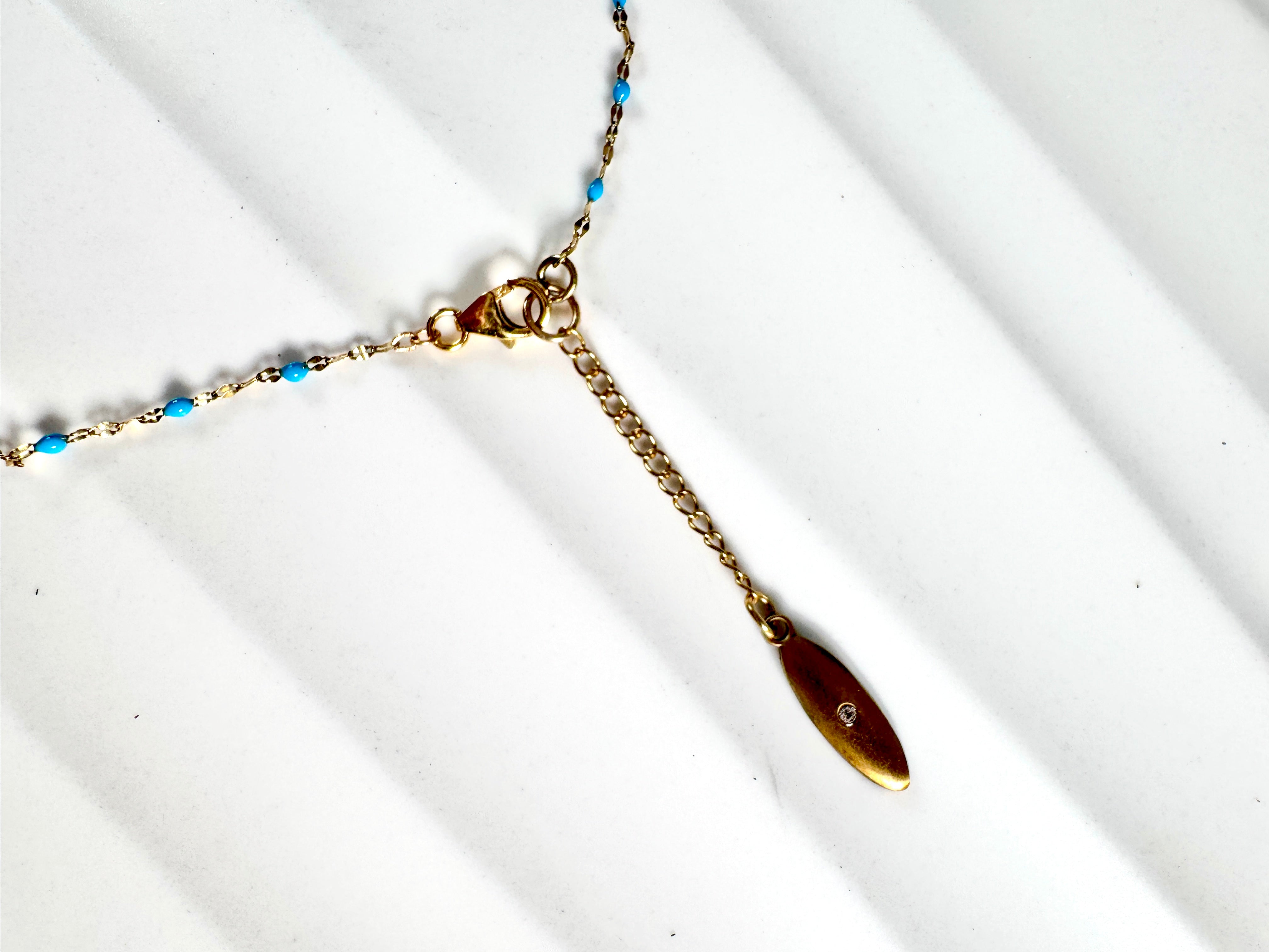 Ocean Trio: Blue Sea Glass & Shells Necklace