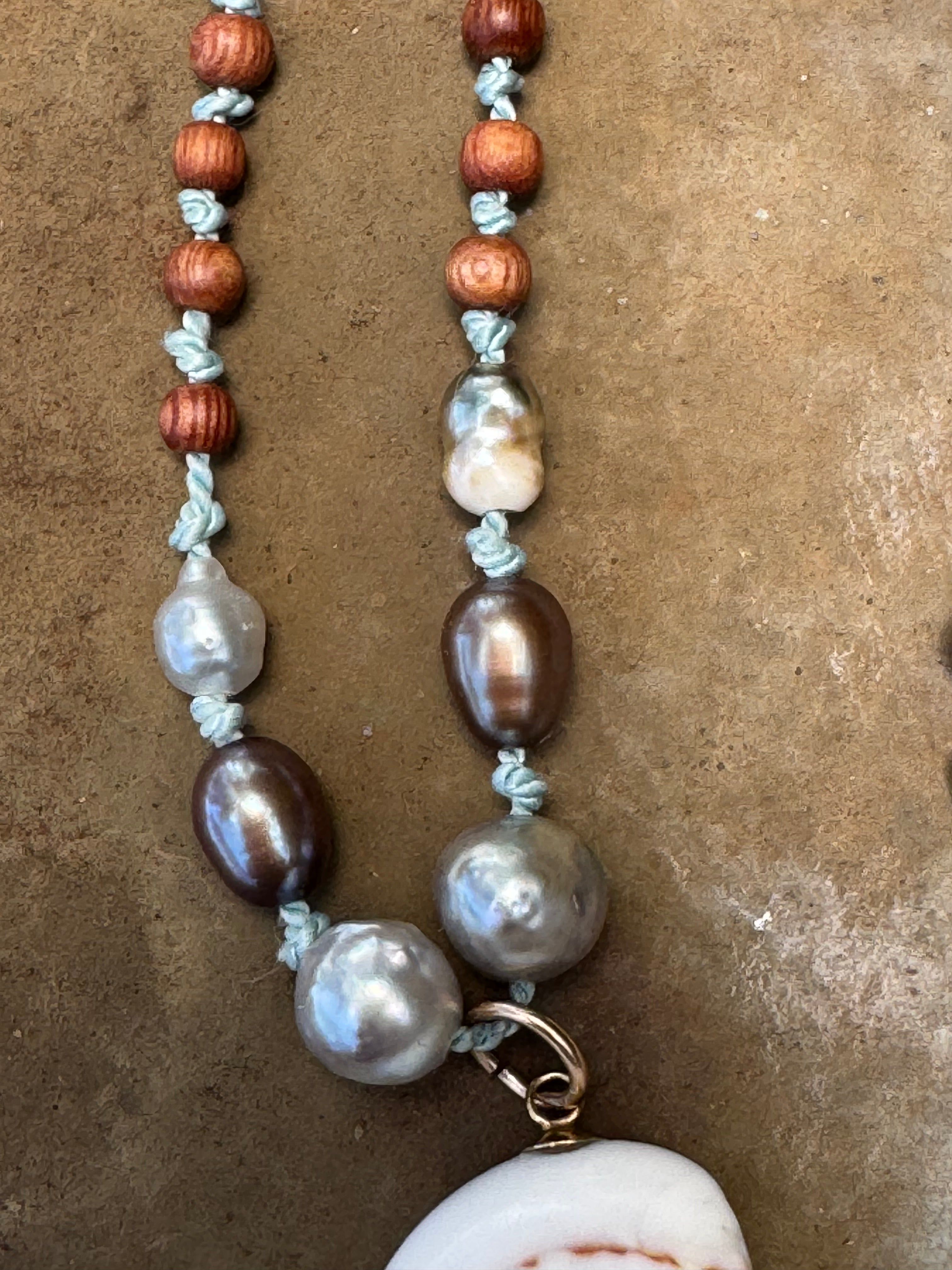 True Mālā with Moonstone Pu·ka · /ˈpo͞okə