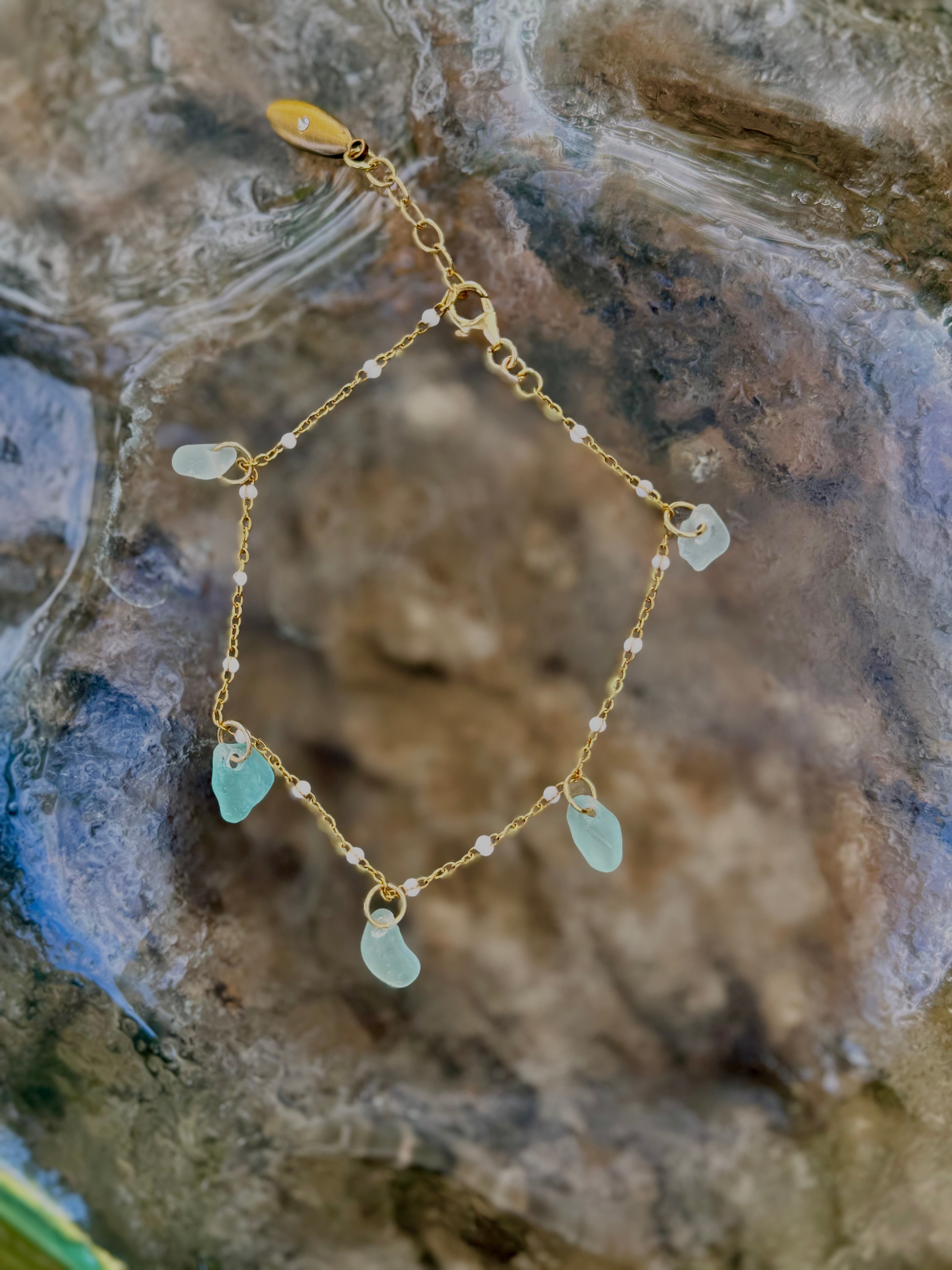 Sea Of Glass anklet or bracelet
