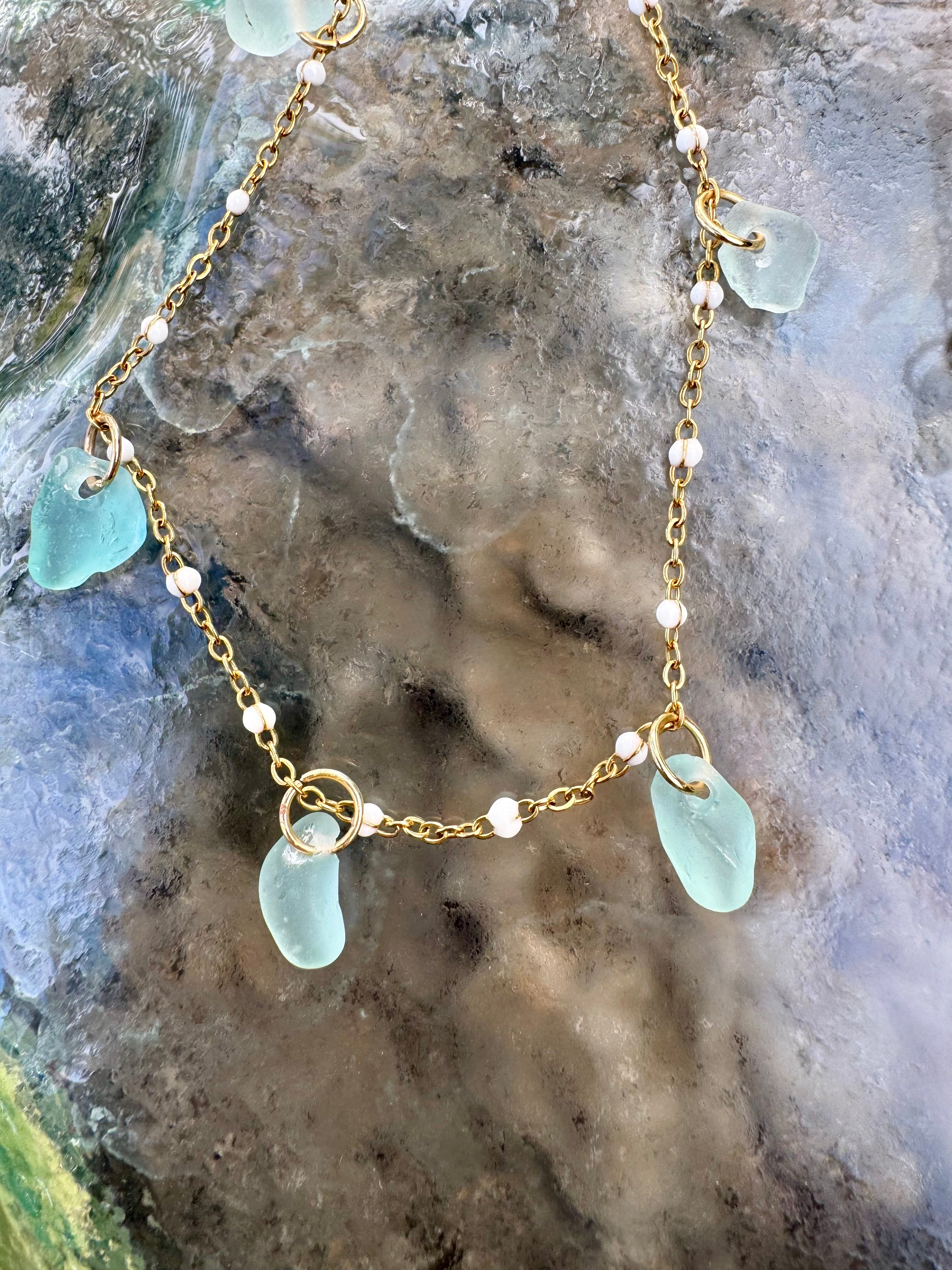 Sea Of Glass anklet or bracelet