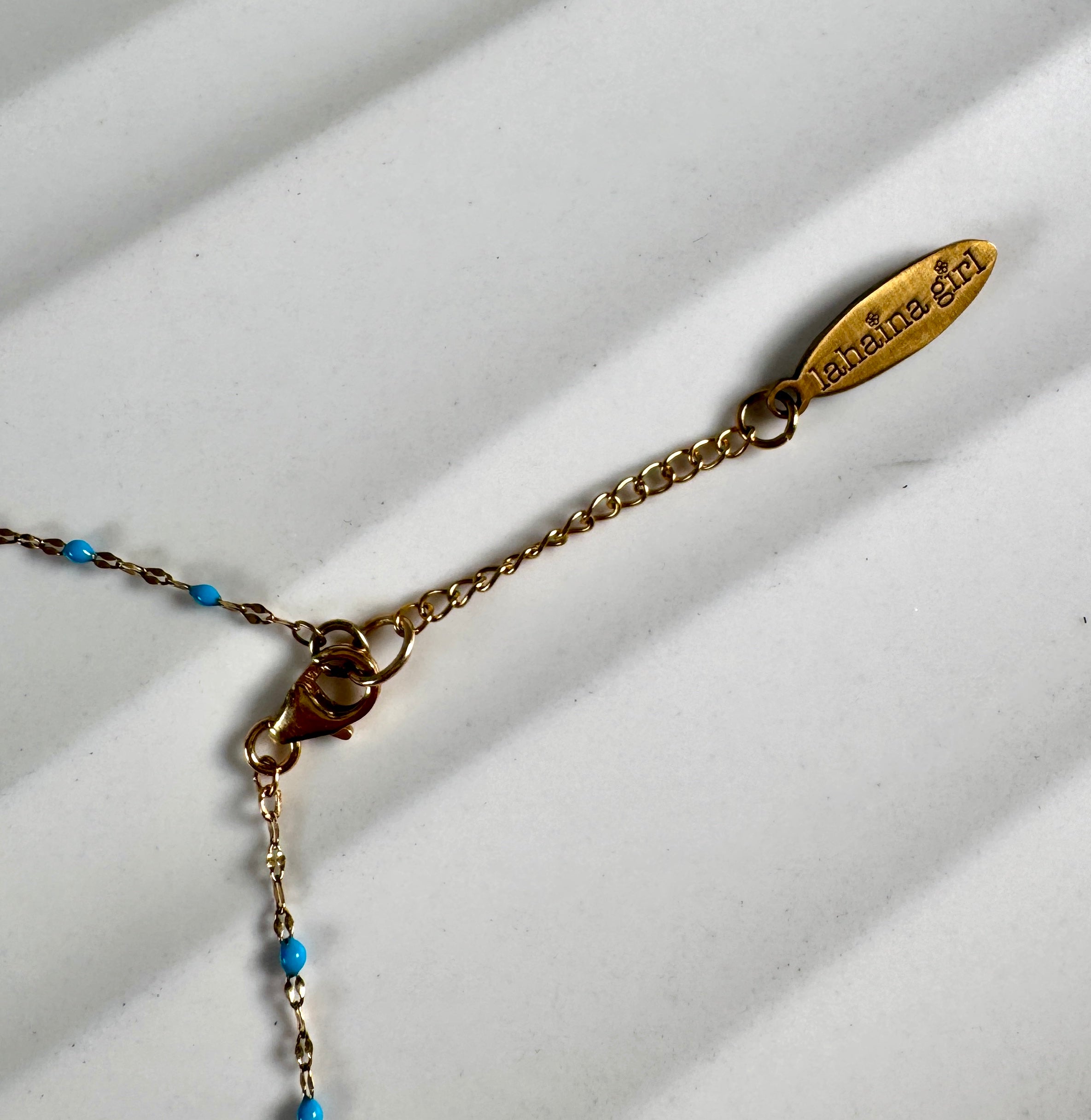 Ocean Trio: Blue Sea Glass & Shells Necklace