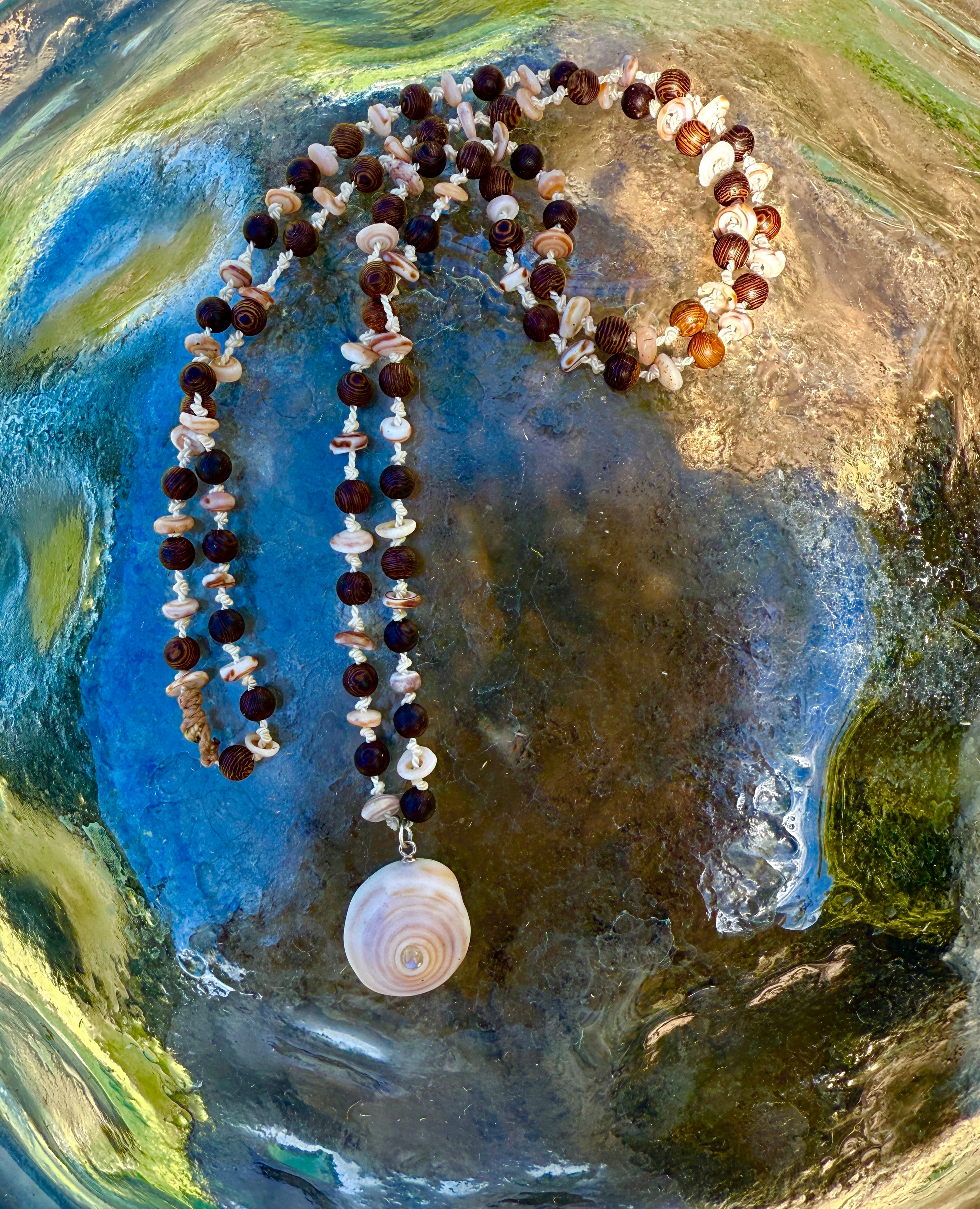 Shades of the earth Mala-like lei