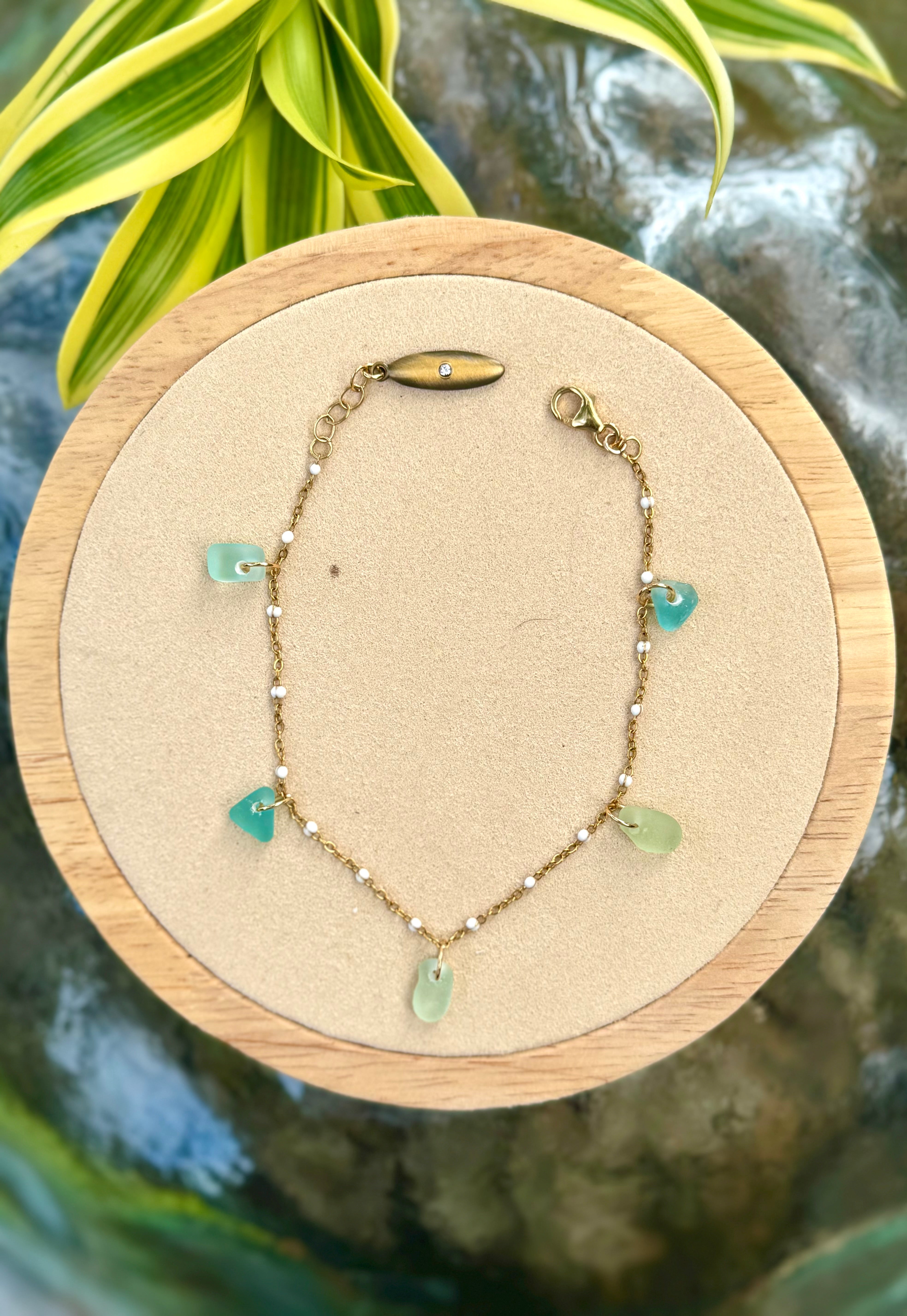 Sea Of Glass anklet or bracelet